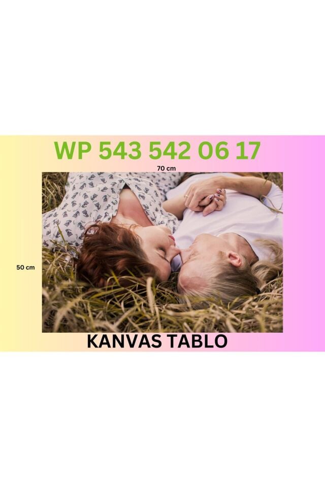 Kişiye Özel Fotoğraflı Kanvas Tablo 50 x 70 Hediyelik Tablo Sevgililer Günü Hediyelik