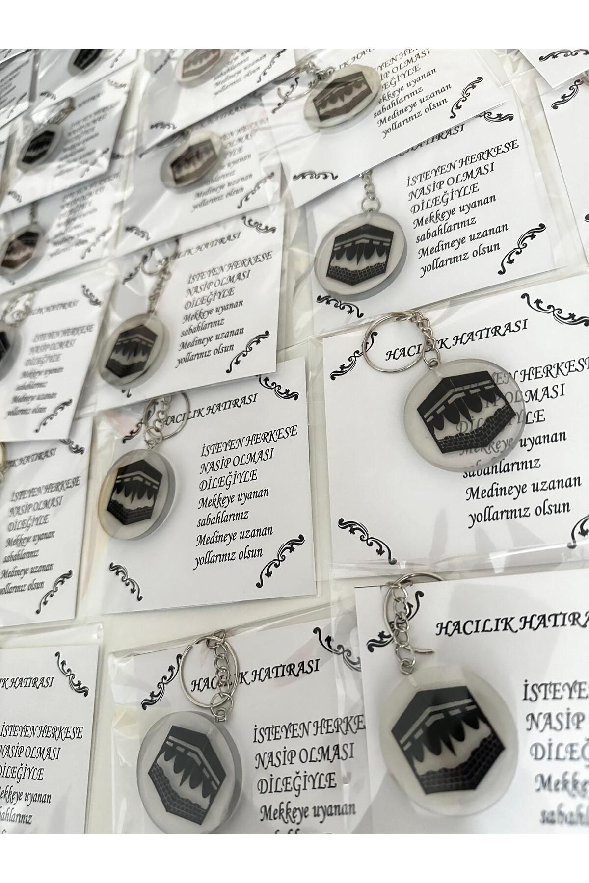 Epoksi Hediyelik Anahtarlık 10 Adet Hac Hacılık Hediyelik Kabe Anahtarlık